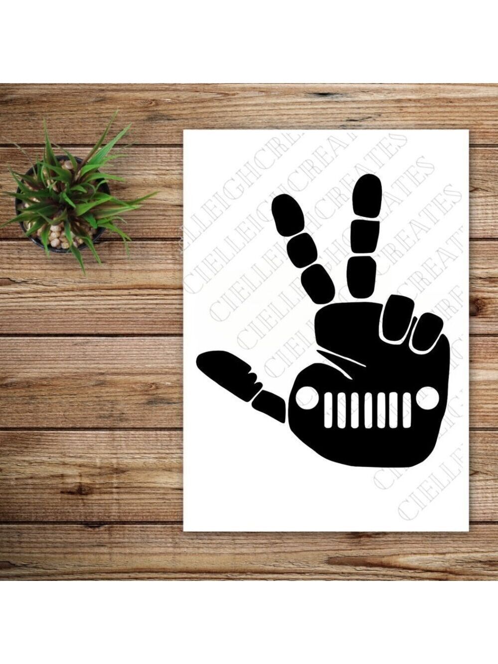 *2 for $20* Jeep peace sign vinyl decal sticker Handcrafted